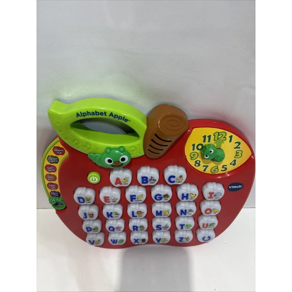 Vtech Alphabet Apple Light Up Talking Learning System Toy WORKING Homeschool